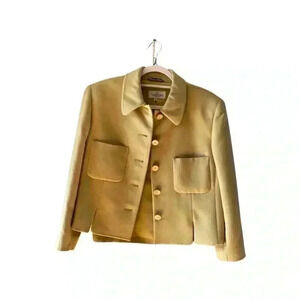 Vintage Chartreuse Valentino Blazer and Tank Shell Size 46/12